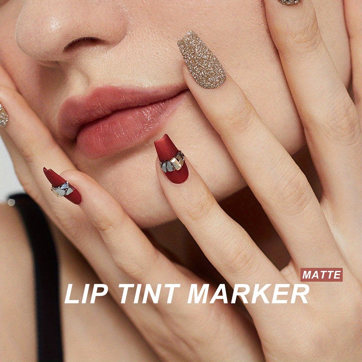YOUNG VISION Lip Tint Marker 3 PCS Set, Lightweight Lip Stain, Liquid lipstick with Nude Matte Shades, Lip Liner and Stick 2-in-1, Long Wearing and Waterproof