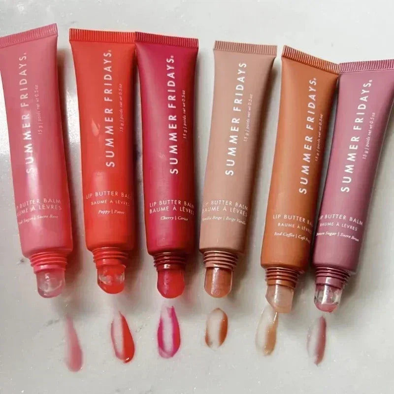 Summer Fridays Lip Balm Moisturizing Mirror Lip Gloss Lip Vanilla Pink Sugar Coffee Cake Smell Lipstick Transparent Oil Makeup