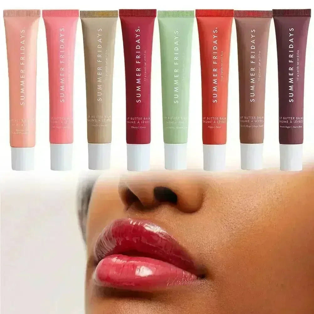 Summer Fridays Lip Balm Moisturizing Mirror Lip Gloss Lip Vanilla Pink Sugar Coffee Cake Smell Lipstick Transparent Oil Makeup
