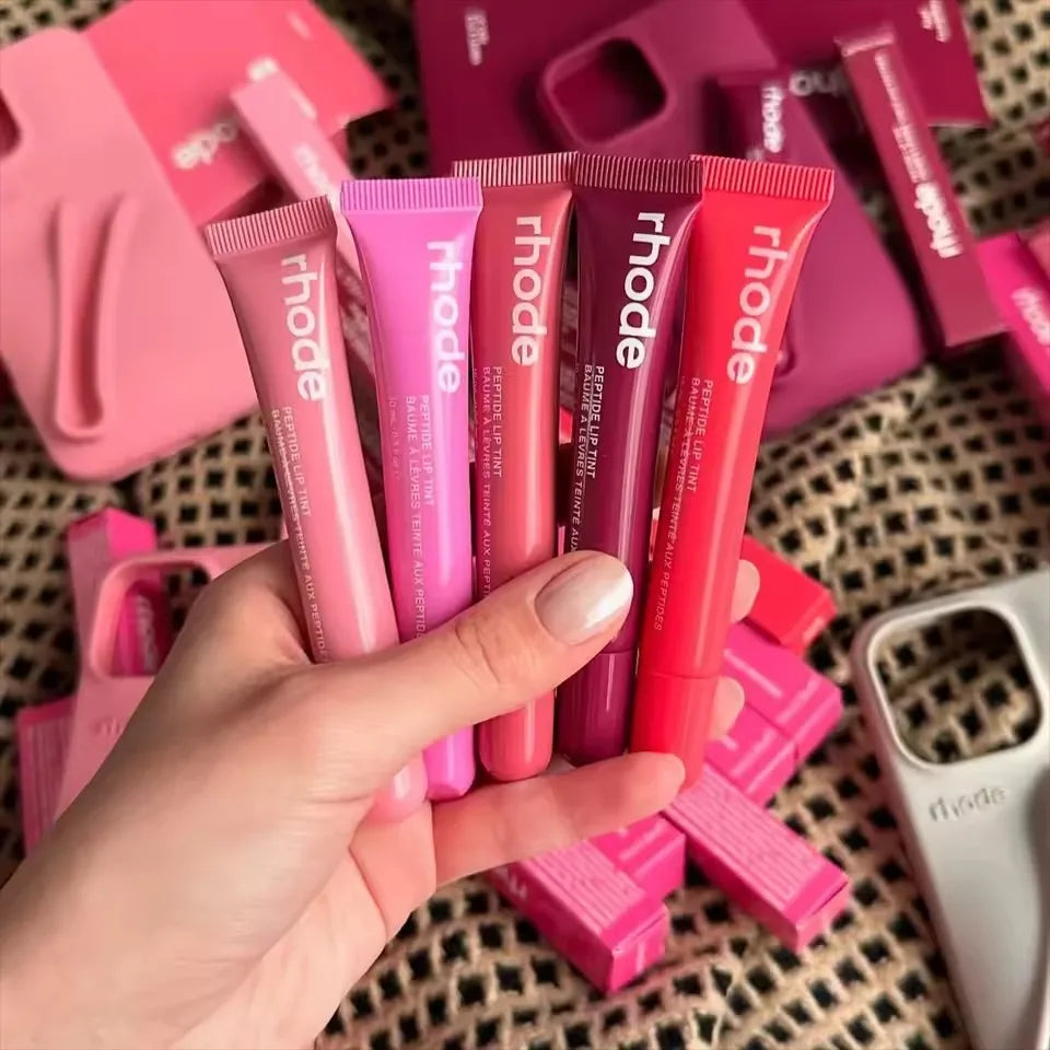RHODE Makeup Lip Gloss Lip Moisturizer Phone Case For iPhone New Sugar Cookie Ribbon Toast Jelly Bean Pbj Lemontini Lipstick
