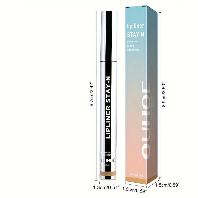 Pack of 3 Lip Liner, Peel Off Lip Liner Tattoo, Peel Off Lip Stain, Long Lasting Lip Stain Peel Off