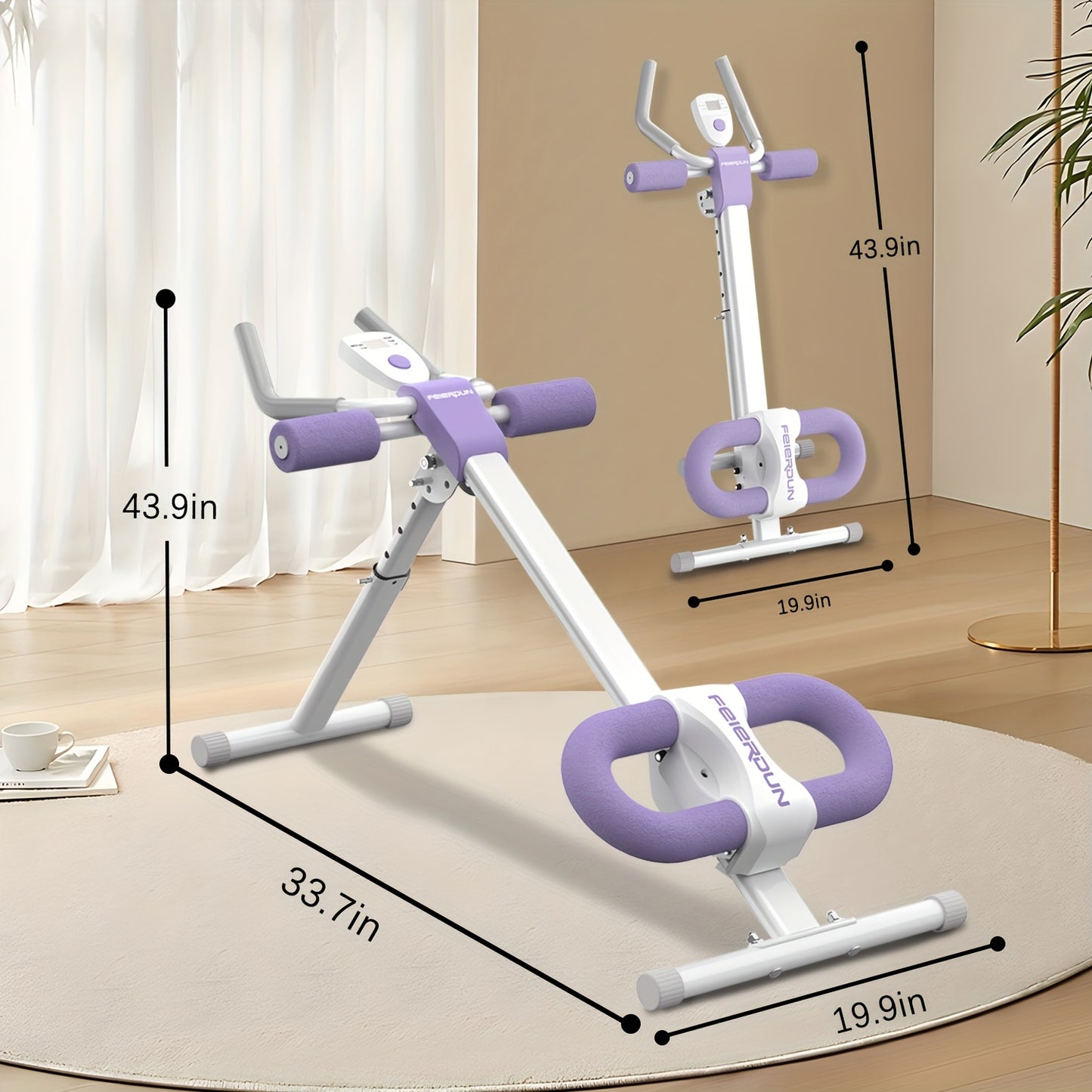 UPGO Ab Workout Equipment, Ab Machine For Home Gym, Foldable Core & Abdominal Exercise Machine, Adjustable Ab Machine Full Body Workout Women Exercise Fitness Equipment, 330lbs Weight Capacity|220lbs Load Capacity Mini Steppe