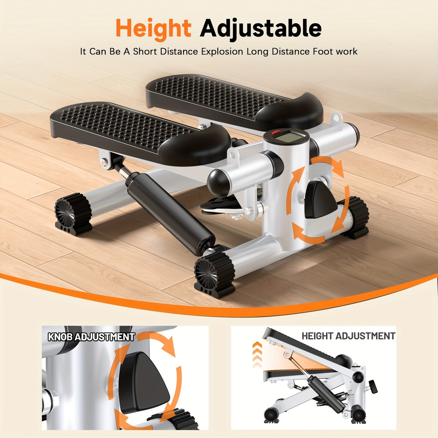 UPGO Ab Workout Equipment, Ab Machine For Home Gym, Foldable Core & Abdominal Exercise Machine, Adjustable Ab Machine Full Body Workout Women Exercise Fitness Equipment, 330lbs Weight Capacity|220lbs Load Capacity Mini Steppe